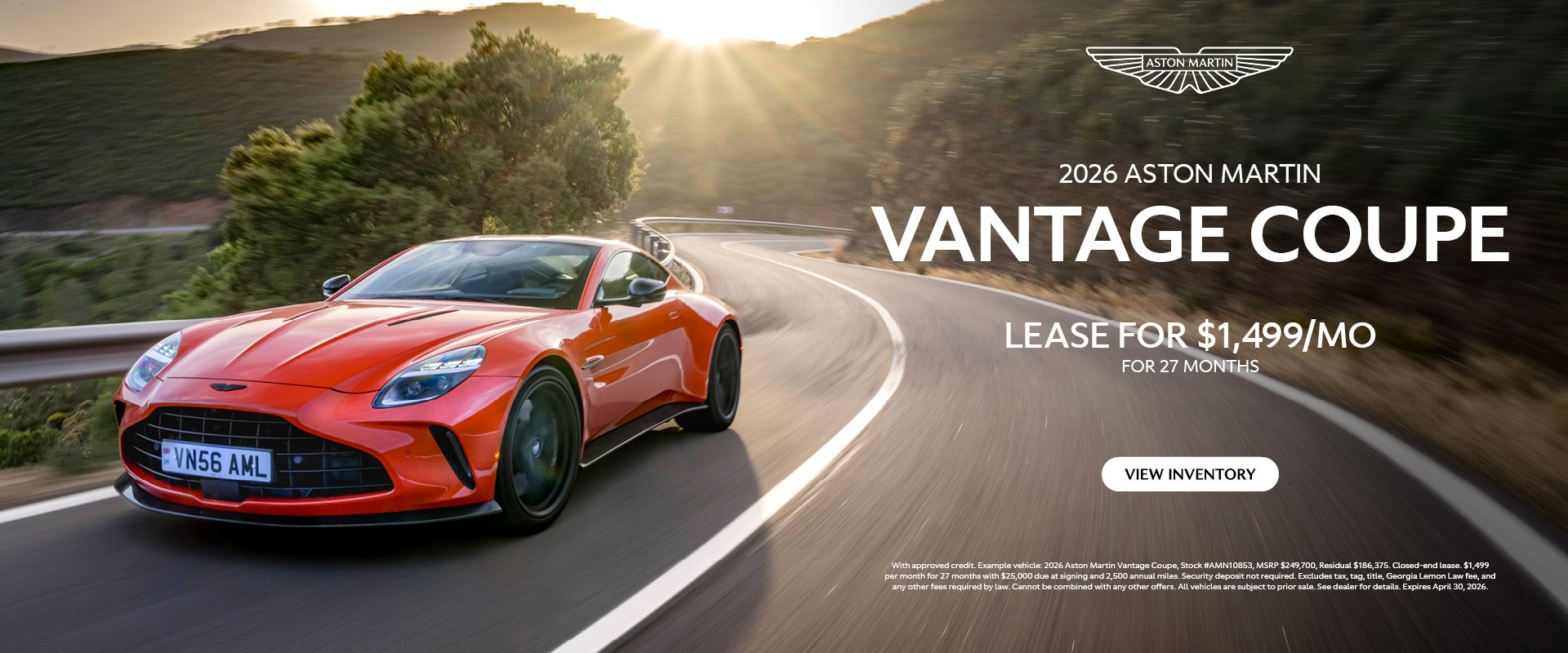 2026 Aston Martin Vantage Coupe